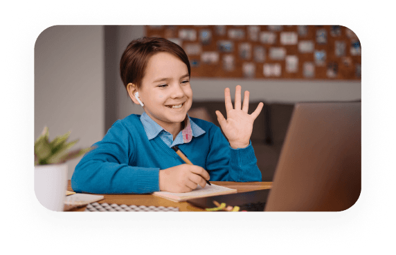 Student learning math online