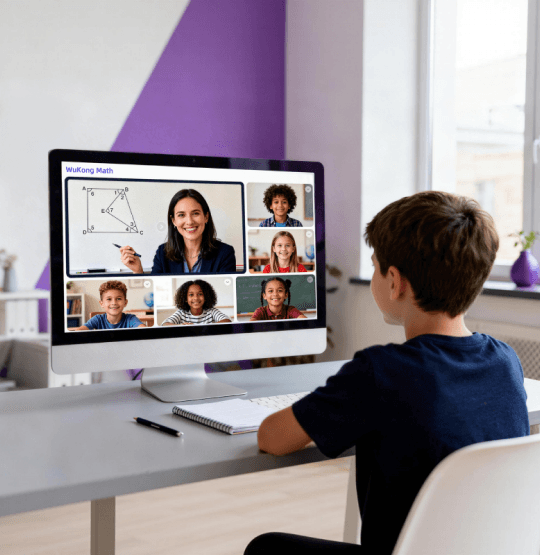 Interactive small group online math class for kids