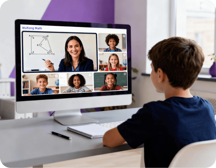Interactive small group online math class for kids